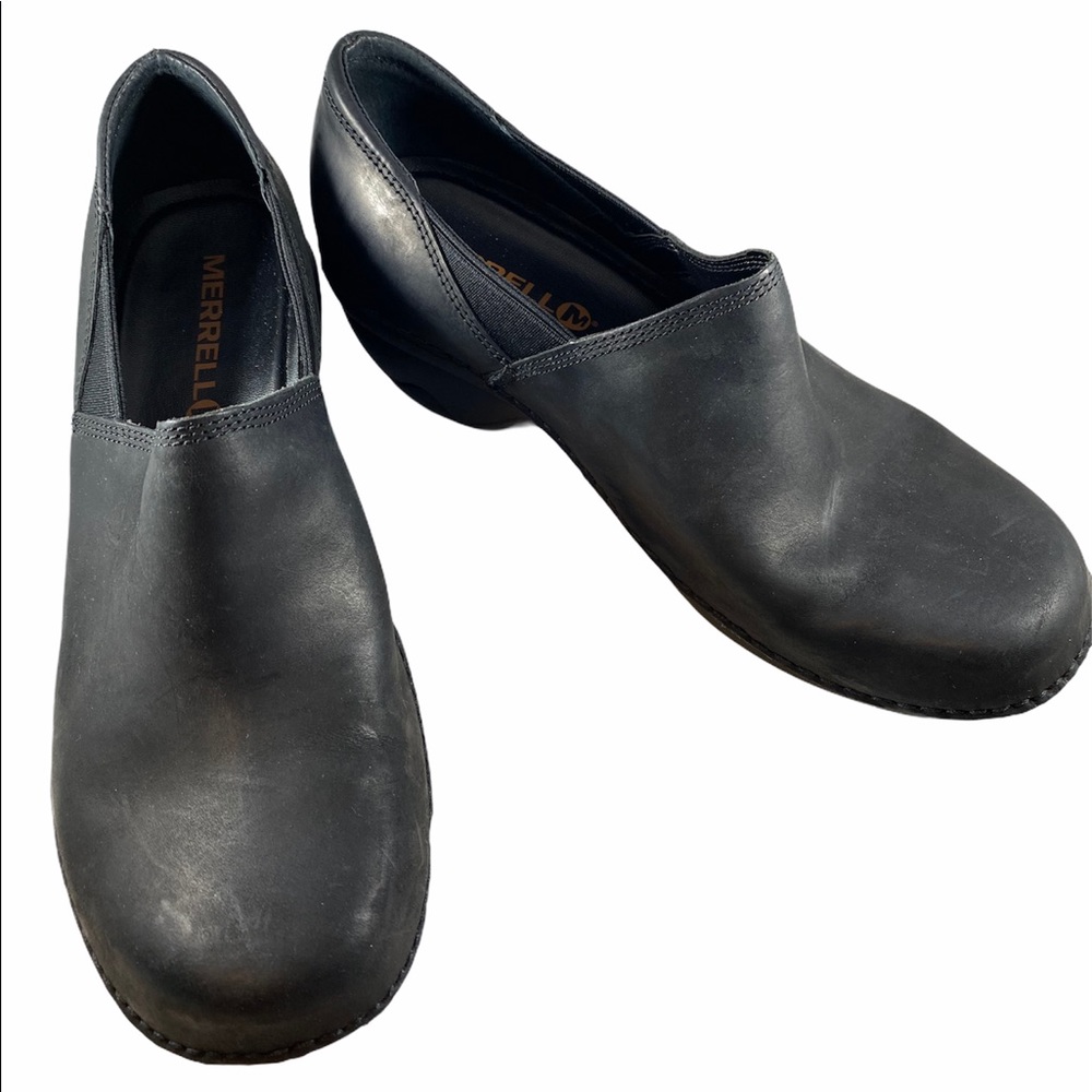 Merrell Emma clogs shoes black leather 8.5 J45646